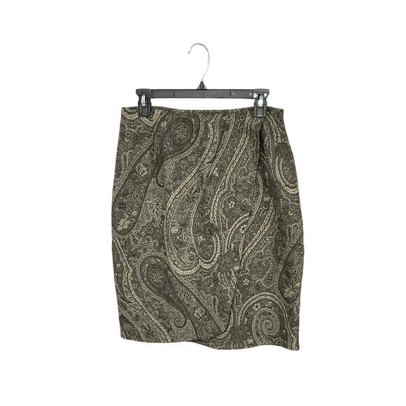 Jones New York Dresses & Skirts - VTG 90s Jones New York Paisley Wrap High-Rise Skirt Size Small Knee Length